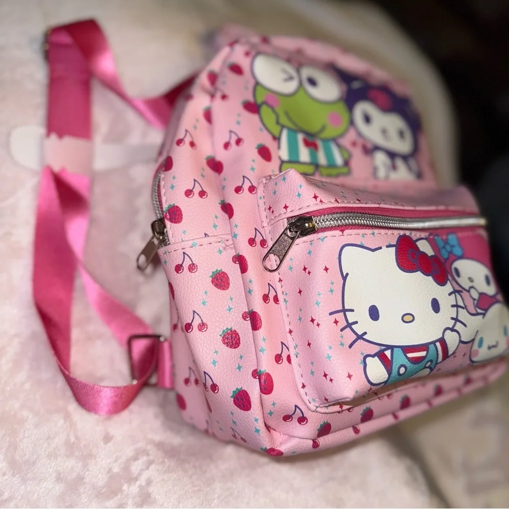 Hello Kitty & Friends By Sanrio Mini Backpack Sanrio Keroppi Cherry Strawberry - Picture 6 of 12